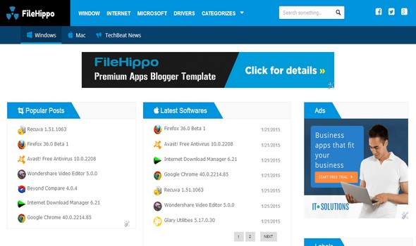 FileHippo Blogger Template
