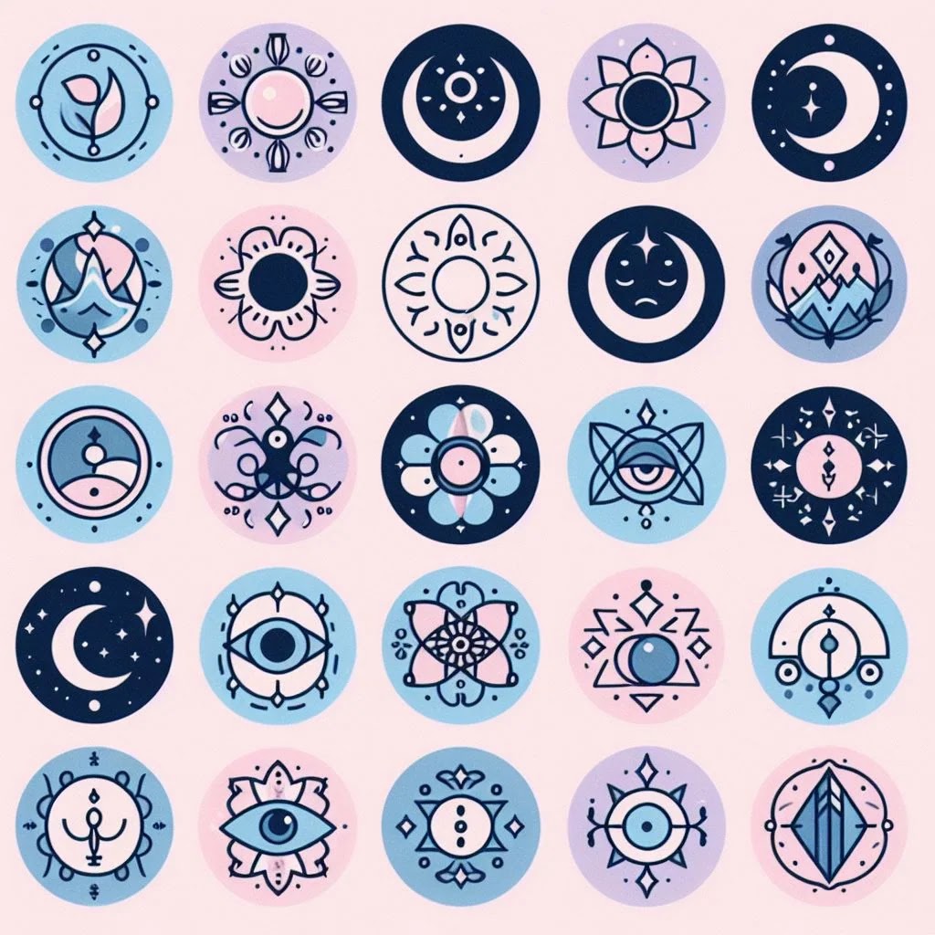 Aesthetic Circles Symbols