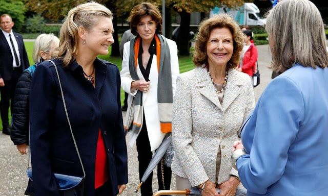 Crown Princess Stephanie and Queen Silvia visited the Villa Vauban Museum in Luxembourg