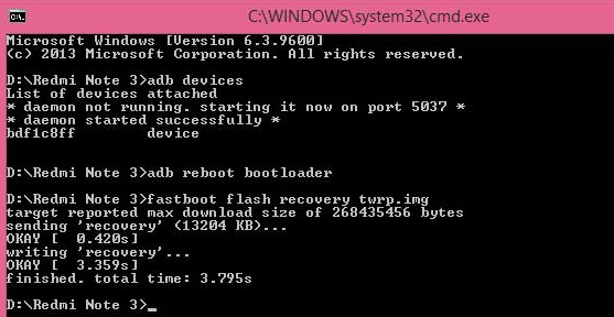 Cara Install Pasang TWRP Recovery Xiaomi Redmi Note 3