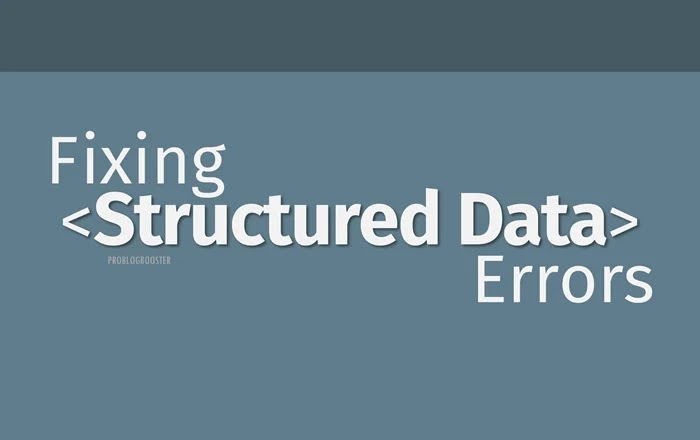 Fixing Structured Data Errors