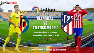 Prediksi Villarreal Vs Atletico Madrid Pertandingan La Liga 2024