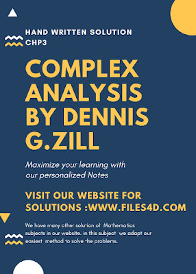 complex analysis chp#3 hand written solution PDF