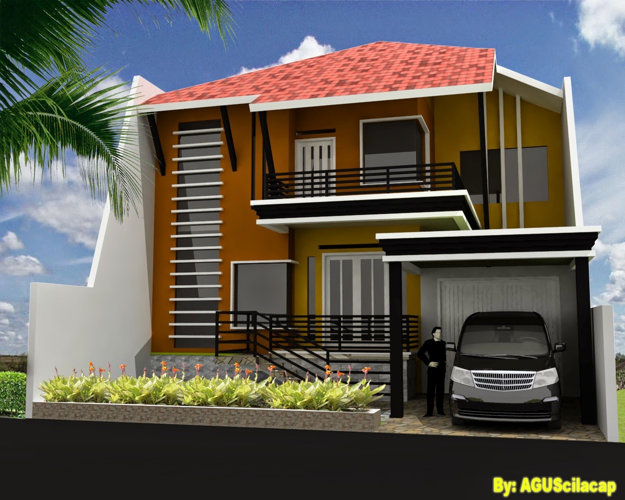  Desain  Rumah  Minimalis 2  Lantai  Luas  Tanah  80 Gambar 