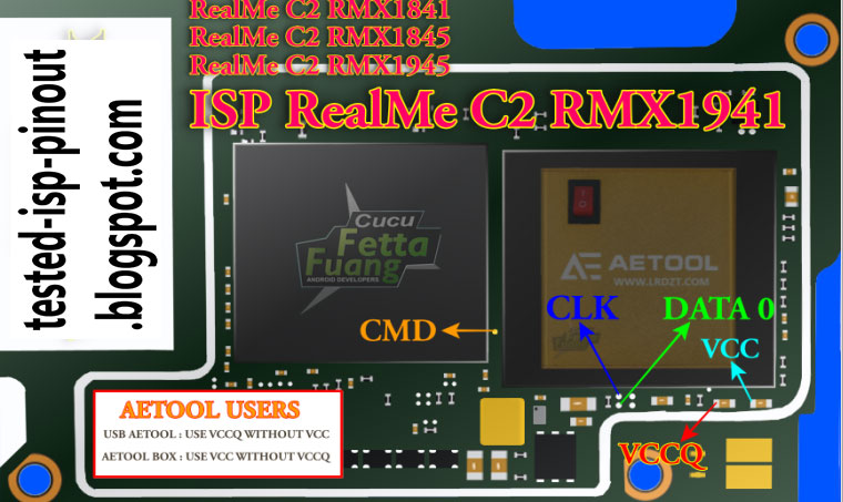 RealMe C2 RMX1941 EMMC ISP Pinout Download for flashing