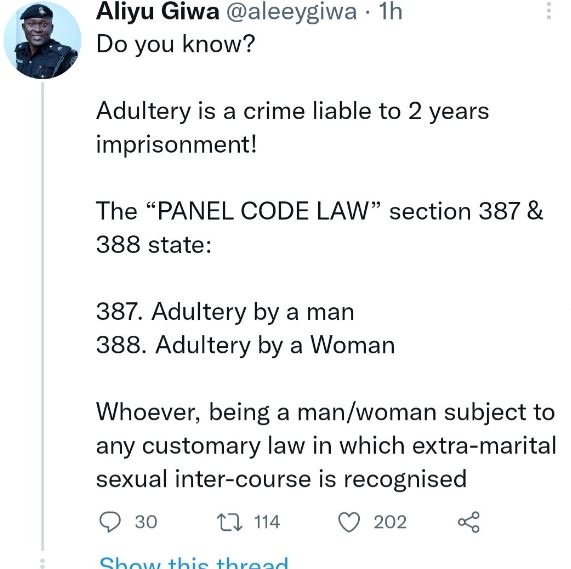 Adultery Is A Crime