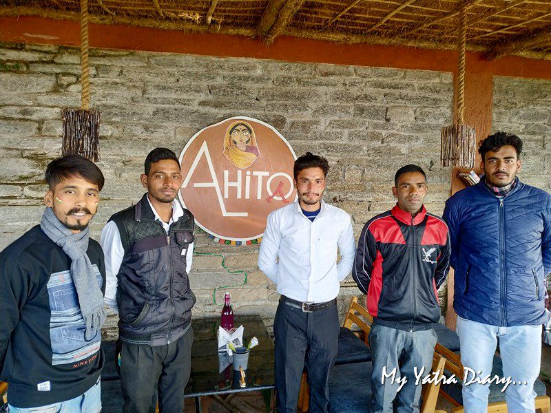 Staff at Alhito cafe, Kasar Devi Uttarakhand