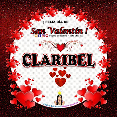 Feliz Día de San Valentín - Nombre Claribel