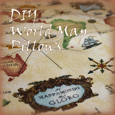 DIY World Map Pillows