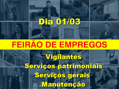 AMANHÃ: Feirão de Empregos na GPS em São Leopoldo, vagas para Serviços Gerais, Vigilantes e outros