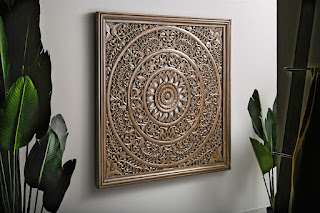 cuadro panel tallado decoracion mandala