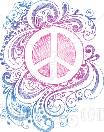 Peace Sign Tattoo on Retro Peace Sign Digital Art   Colorful Retro Peace Sign Fine Art