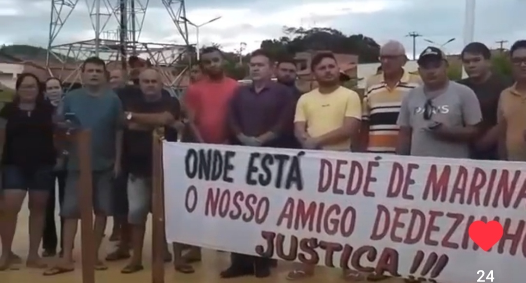 Populares fazem manifestação em busca de informações sobre o desaparecimento de Dedé de Marina em Poção de Pedras