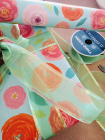 flowered wrapping paper