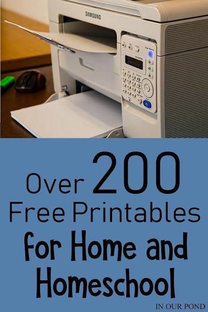 Free Homeschool Printables // In Our Pond