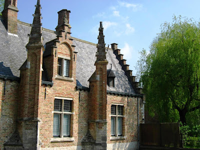 Unique brick houses of Bruges