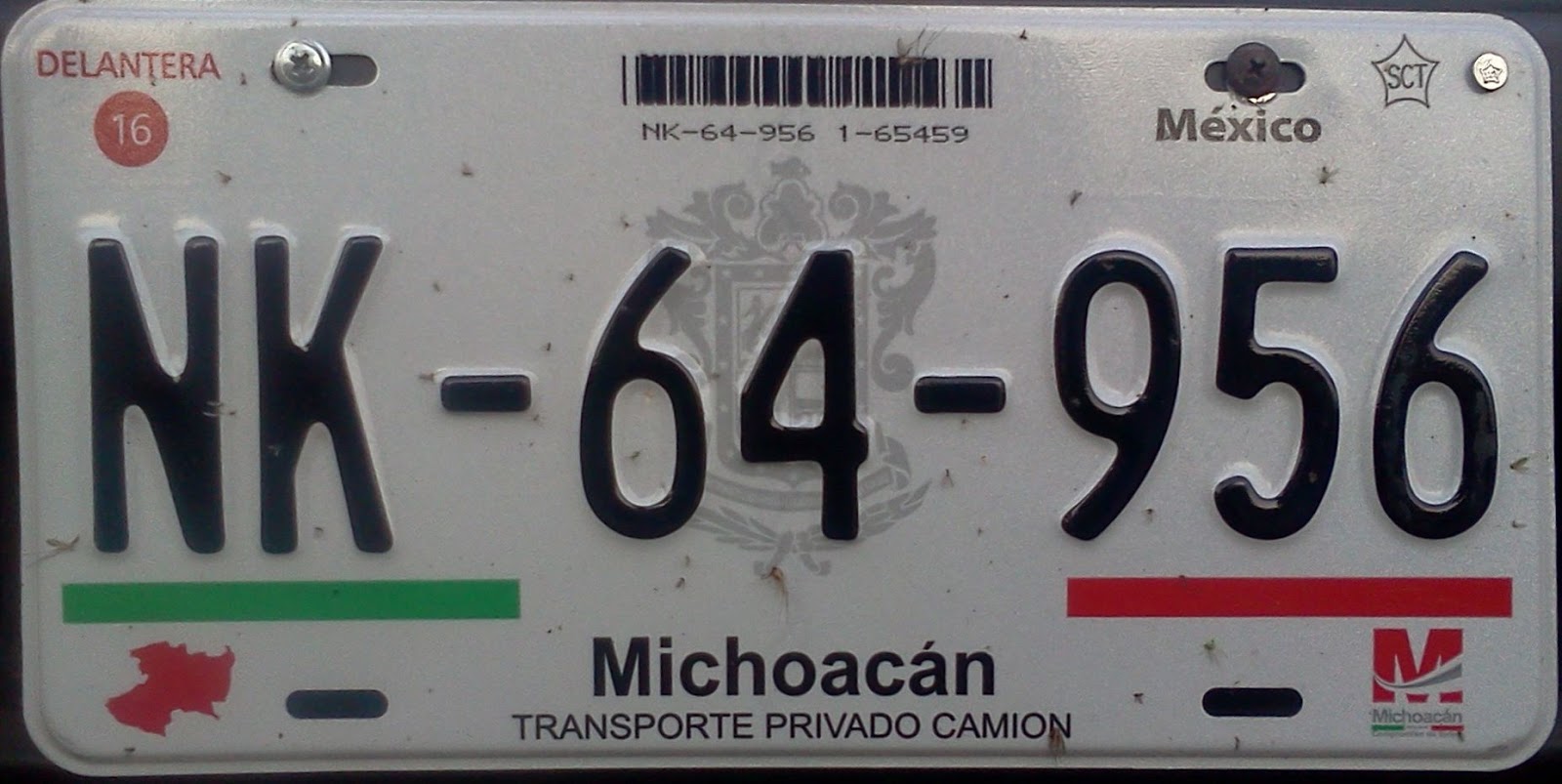 Placas de Autos de México y otras COS999AS Michoacán