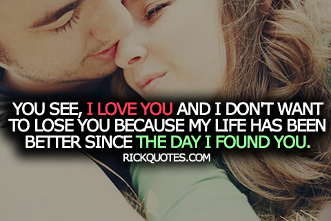 Love Quotes | Since I Found You  Couple Love hug Kiss romantic