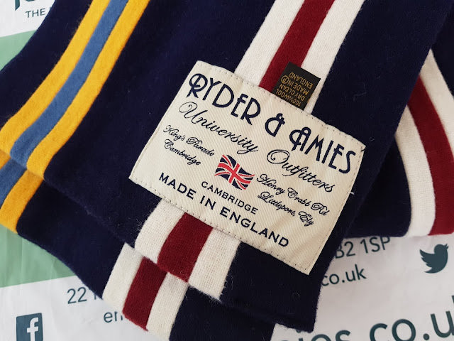 The label - Ryder & Amies of Cambridge custom scarf