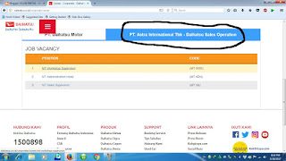 LOWONGAN KERJA PERUSAHAAN VIA ONLINE