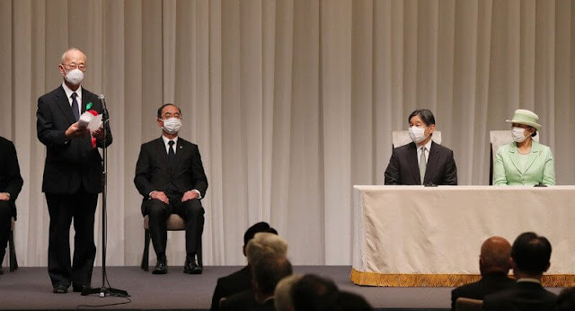 Emperor Naruhito and Empreess Masako attend the Ceremony of Awarding the MIDORI Prize