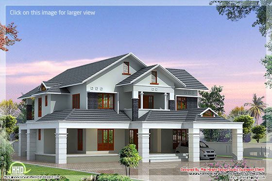 Luxury 5  bedroom  villa Kerala  House  Design 