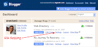 Blogger in Draft's Dashboard