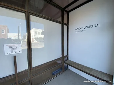 entrance to AYN Foundation (Das Maximum) Andy Warhol art gallery in Marfa in West Texas