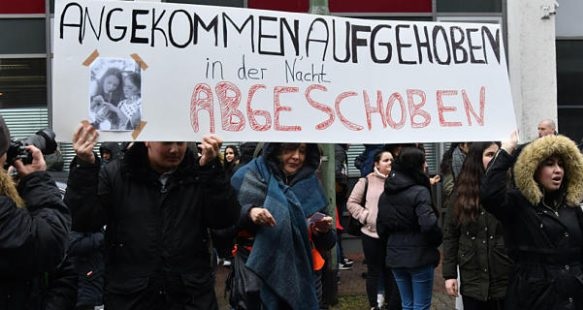 German students protests after their Albanian classmates expelled in Kosovo