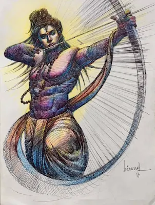 मर्यादा पुरुष श्री रामचंद्र painting Bijay Biswaal