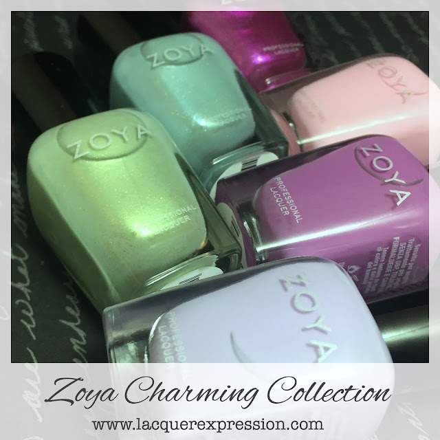 swatches from the Zoya Charming Spring 2017 nail polish collection 