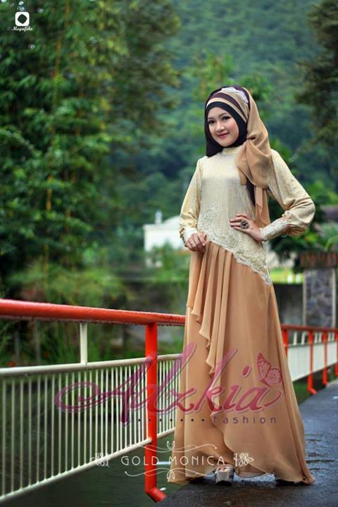 Baju Gamis Muslim, Contoh Model Baju Muslim Brokat Terbaru 2015, Baju 