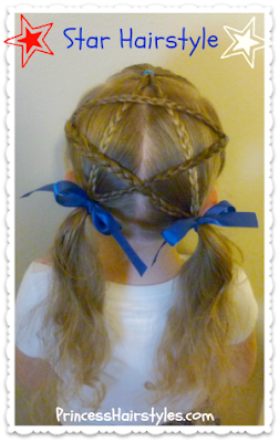 Braided Star Video Tutorial, Cute 4th Of July Hairstyle