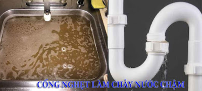 cống nghẹt làm chảy nước chậm