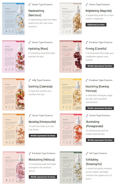 Benefits for Mamonde Flower Lab Essence Mask Series