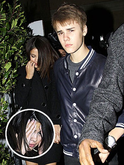 selena gomez crying with justin bieber. Do the fans of Justin Bieber