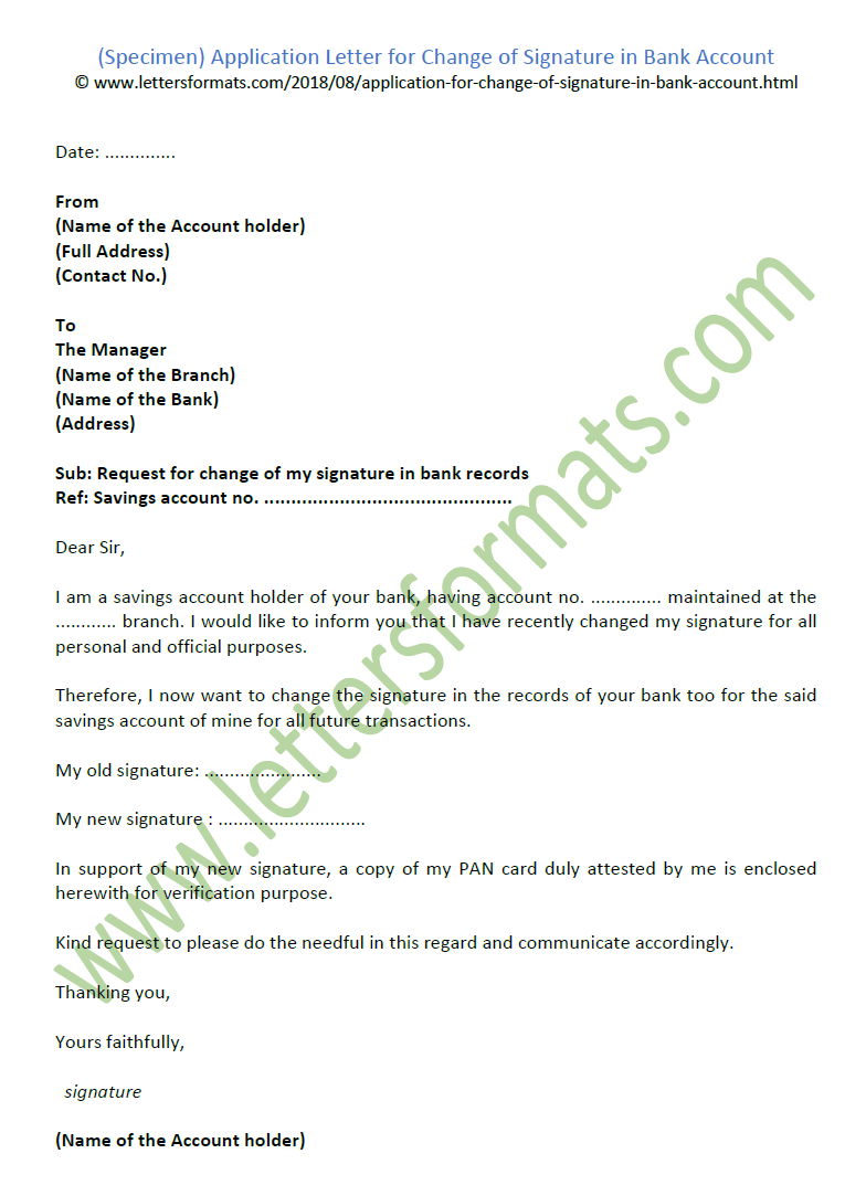 Sample Letter Informing Customers Of Change In Bank Account