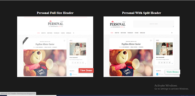 Personal Blogger Template