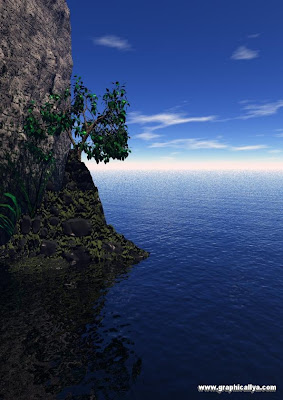 Paysage mer bleue avec Bryce 5 .