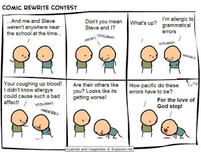 comic strip about grammatical errors