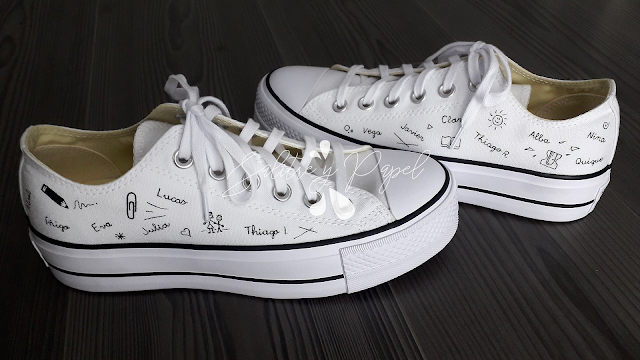 Converse pintadas a mano regalo profe