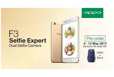 Pre Order OPPO F3 Selfie Expert Dual Camera