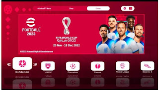 Download eFootball 2023 PES World Cup Qatar 2022 PPSSPP English Commentary And Update Kits Graphics HD