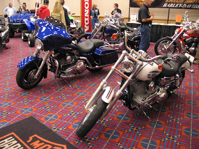 Harley-Davidson Motorcycles at the Portland International Auto Show in Portland, Oregon, on January 28, 2006