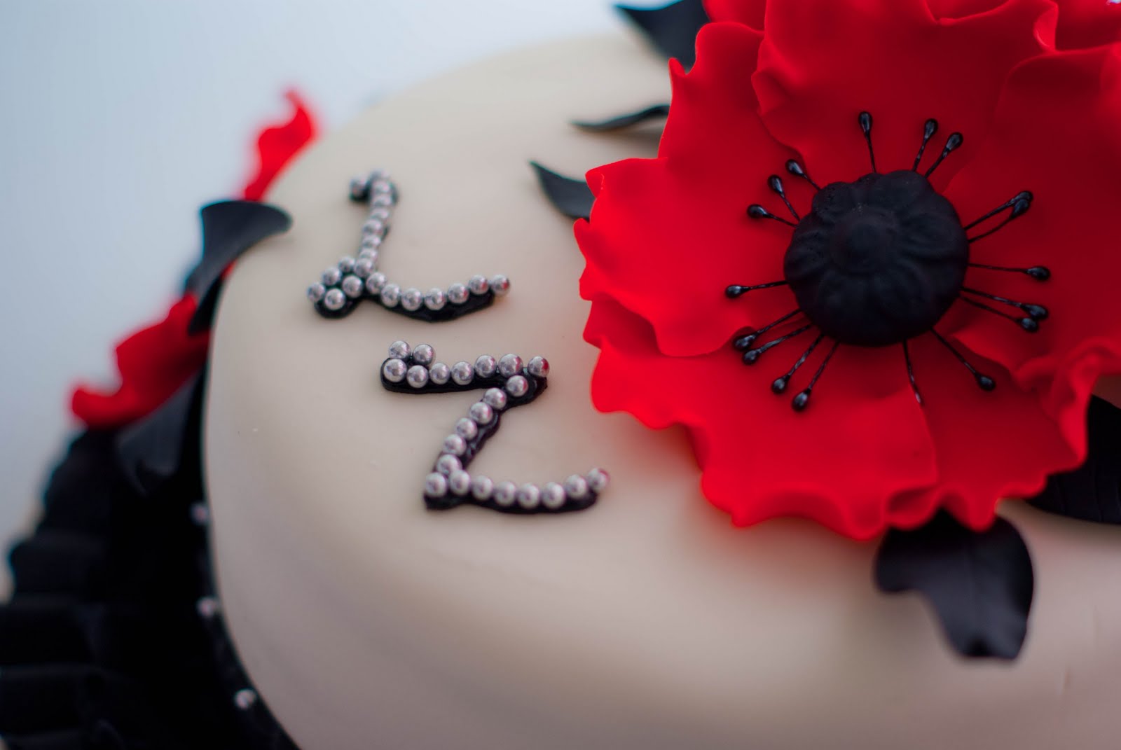 Red & Black themed cake.