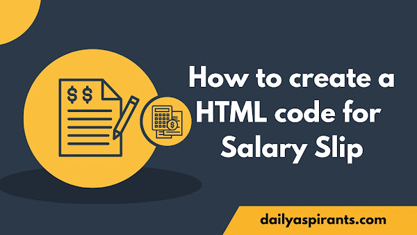 html codes for creating salary slip