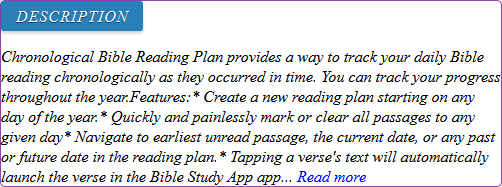 chronological bible reading plan