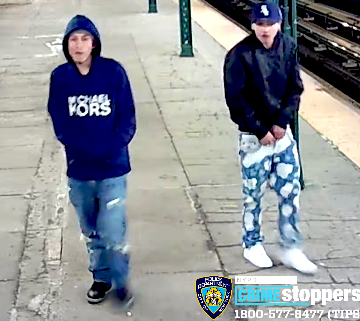 The NYPD is searching for these men in connection with a mugging near Citi Field. -Photo by NYPD
