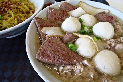 Jin Xi Lai (Mui Siong) Minced Meat Noodle/金喜来(梅松)肉脞面, pork liver soup