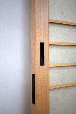 Shoji inlaid door pull and edge pull